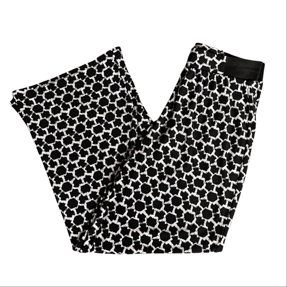 Jones Studio Black & White Print Wide Leg Pants Size Small - Picture 1 of 7